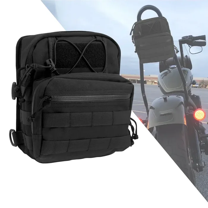 Universal Fit Front Fork Bag for Harley Dyna Street Bob Softail Sportster Cruiser Mactions