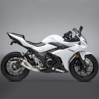 Yoshimura Suzuki GSX250R 18-20 Street Alpha T Slip On Works Finish Exhaust System SS-SS-CF